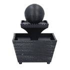 Mini Wasserbrunnen Kugel, Schwarz