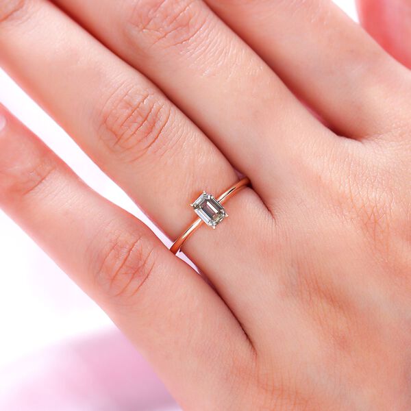 Nat&uuml;rlicher Champagner Diamant-Ring, I1 SGL zertifiziert, 585 Ros&eacute;gold  ca. 0,50 ct image number 3