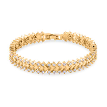 Wei&szlig;es Zirkonia Armband, 19cm