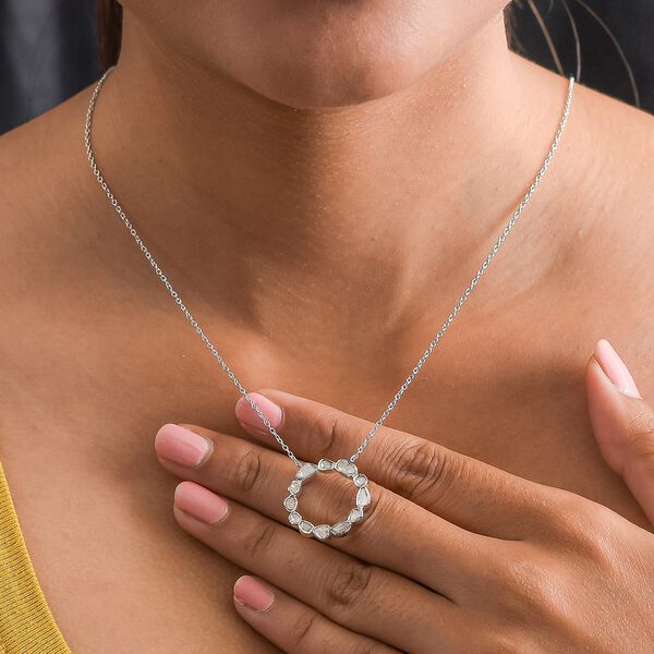 Polki Diamant Halskette, 45 cm - 0,50 ct. image number 3