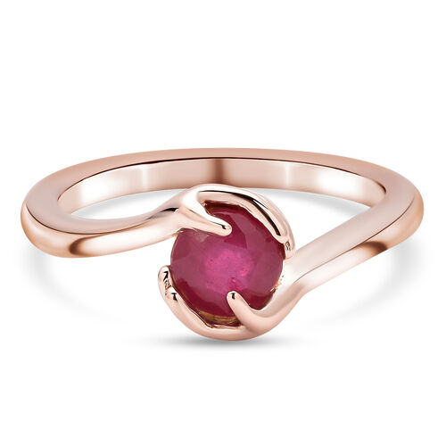 Afrikanischer Rubin-Ring, (Fissure gefüllt), 925 Silber rosévergoldet image number 0
