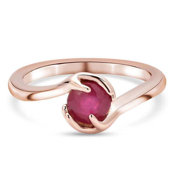 Afrikanischer Rubin-Ring, (Fissure gefüllt), 925 Silber rosévergoldet image number 0