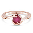 Afrikanischer Rubin-Ring, (Fissure gefüllt), 925 Silber rosévergoldet (Größe 16.00) ca. 1,00 ct image number 0