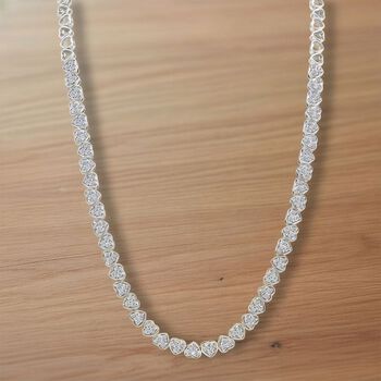 LUXURIANT SGL zertifizierte SI-GH Labor Diamant 45cm Halskette, 925 Silber rhodiniert - 3 ct.