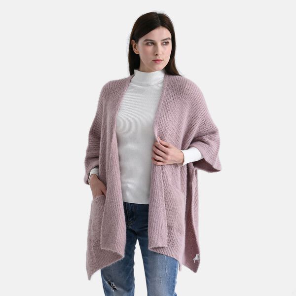 Cardigan im Casual-Chic mit offenen Seiten und Taschen, Einheitsgröße, Lila image number 2
