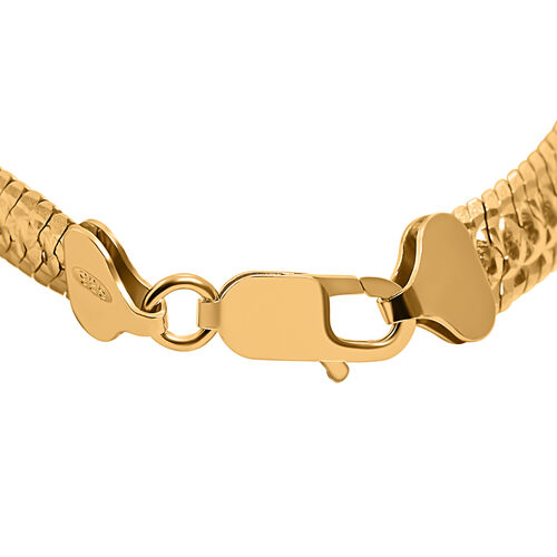 Fischgrätean-Armband 19cm in vergoldetem 925 Silber image number 1