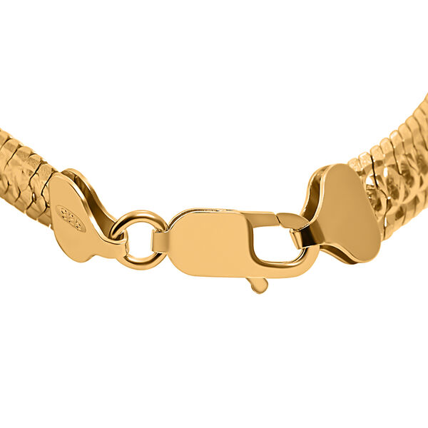 Fischgräten-Armband 19cm in vergoldetem 925 Silber image number 1