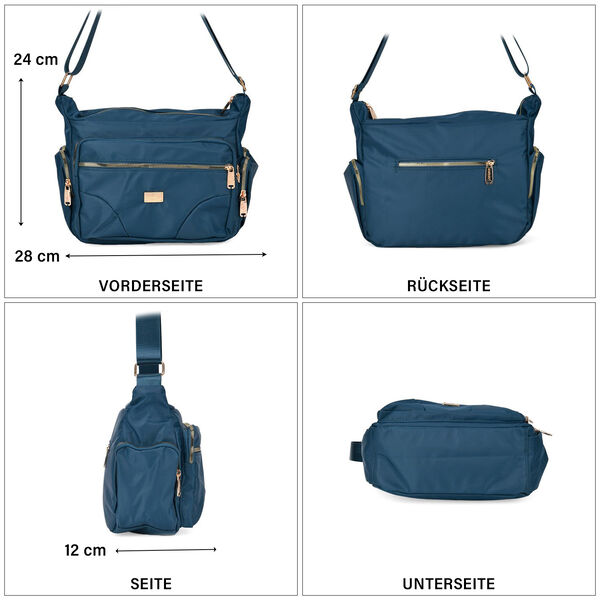 Stylische Umh&auml;ngetasche mit verstellbarem Gurt und RFID-Schutz, Petrolfarben image number 5