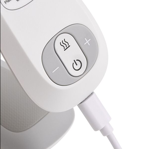 EMS Nackenmassageger&auml;t, 6 Modi, 15 Intensit&auml;ten, W&auml;rmfunktion und 1200 mAh Akku, 17,5x16x5,5cm, Wei&szlig; image number 10