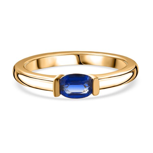 Kyanit Ring 925 Silber vergoldet (Gr&ouml;&szlig;e 17.00) ca. 0,58 ct image number 0