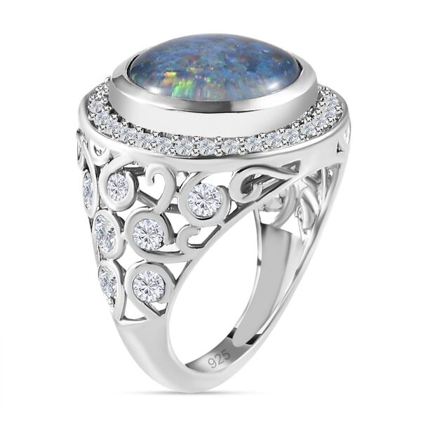 Boulder Opal and Zirkon Ring- 10,50 ct. image number 6