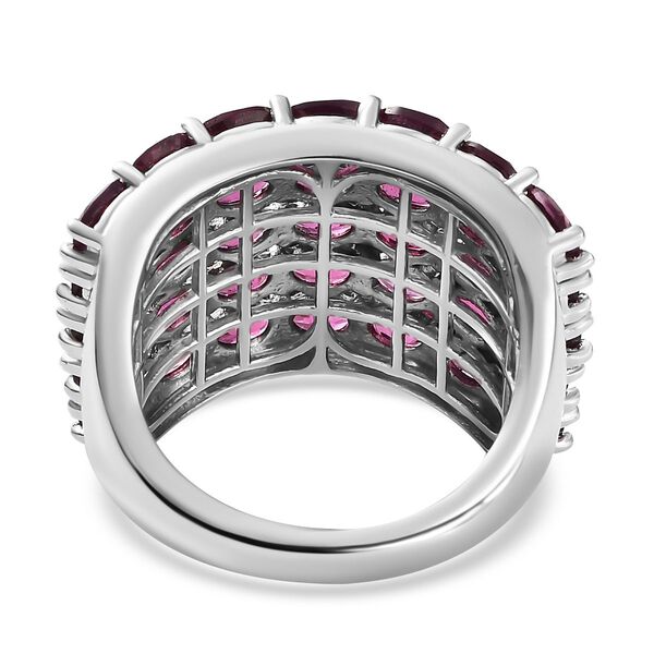 Rhodolith Granat Ringe 925 Silber platiniert (Gr&ouml;&szlig;e 17.00) ca. 8,09 ct image number 6