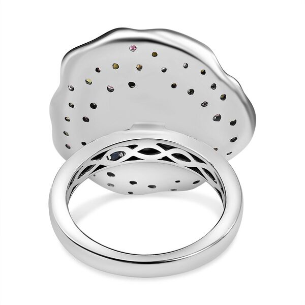 GP Italian Garden Kollektion - Regenbogen Mondstein, Mehrfach-Turmalin und blauer Saphir-Ring - 11,76 ct. image number 6