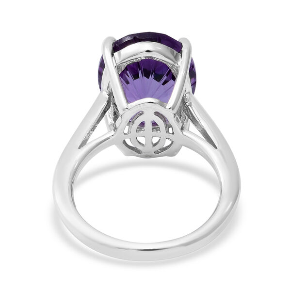 Lusaka Amethyst Solitär Ring 925 Silber Platin-Überzug image number 4
