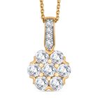 Moissanit Schmuckset 925 Silber vergoldet ca. 1.51 ct