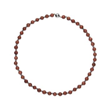 Goldene Sandstein Halskette, ca. 50 cm, Edelstahl ca. 162,50 ct