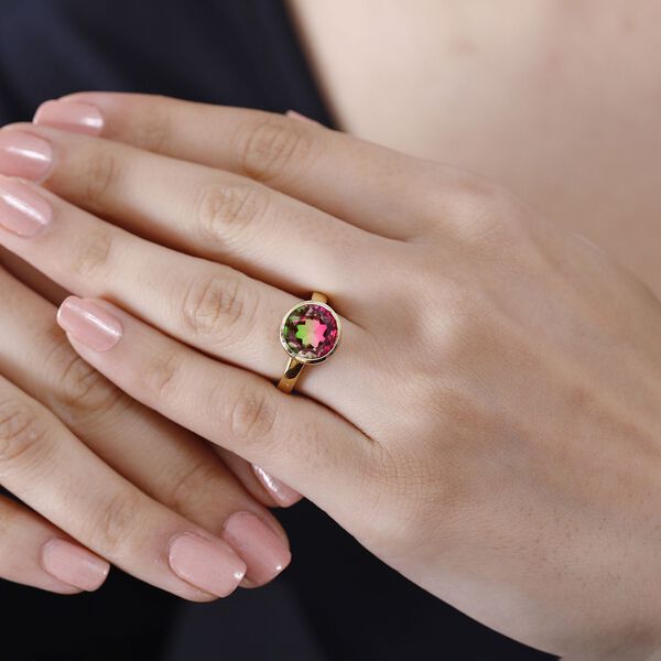 Wassermelonen Quarz Triplett Ring - 4,23 ct. image number 3