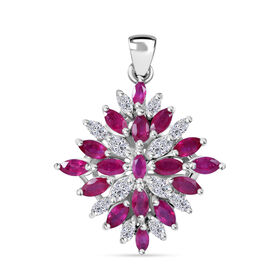 Afrikanischer Rubin und Moissanit-Anhänger - 4,82 ct.