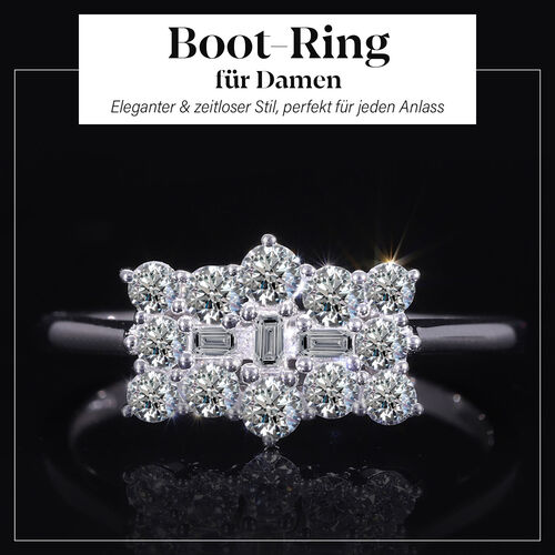LUXURIANT DIAMOND- SGL zertifizierter VS-EF Labor Diamant Ring, 925 Silber rhodiniert - 1 ct. image number 6