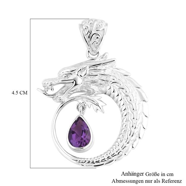 Afrikanischer Amethyst Anh&auml;nger, 925 Silber ca. 1.28 ct. image number 5