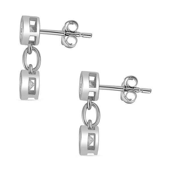 Moissanit Ohrringe, 925 Silber rhodiniert - 2 ct. image number 4