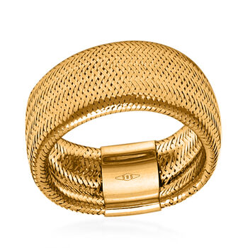 Maestro Kollektion - flexibler italienischer Ring, 585 Gelbgold (Gr&ouml;&szlig;e 16-18)