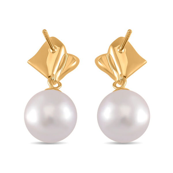 Mehrfarbige Edison Perle Ohrringe, 925 Silber 750 Gelbgold Vermeil image number 5