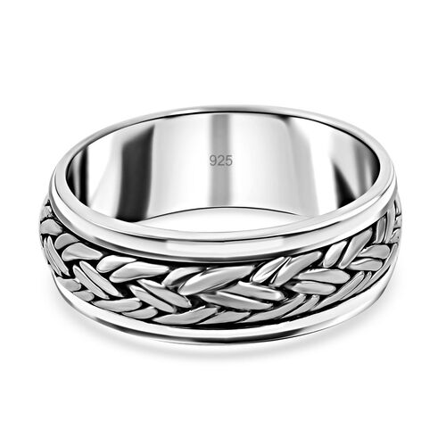 Royal Bali Kollektion- Kunstvoll geflochtener Anti-Stress-Spinning-Ring image number 0