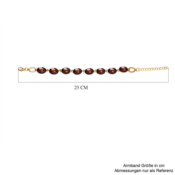 Brauner Kristall Armband ca. 19 cm  Std Gelb image number 4