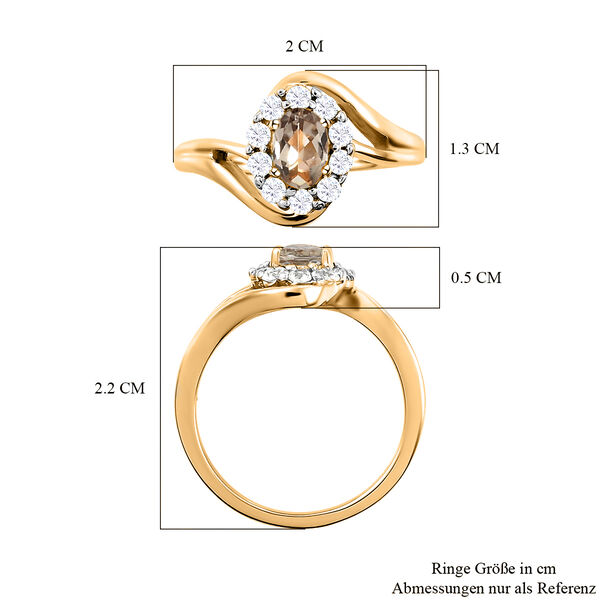 AAA Turkizit und wei&szlig;er Zirkon-Ring - 0,96 ct. image number 8