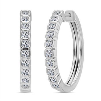 LUXURIANT 0,50 ct. SI Labor Diamant Ohrringe, 925 Silber rhodiniert