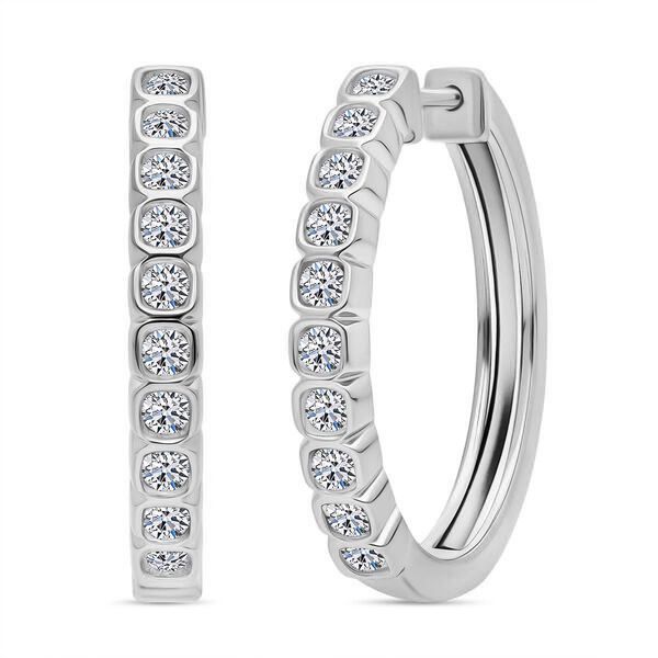 LUXURIANT 0,50 ct. SI Labor Diamant Ohrringe, 925 Silber rhodiniert image number 0