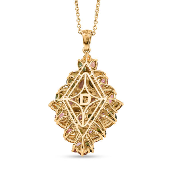 D'Joy AA Mehrfarbig-Turmalin Schmuckset ca. 45 cm 925 Silber 750 Gelbgold vermeil ca. 10,03 ct. image number 4