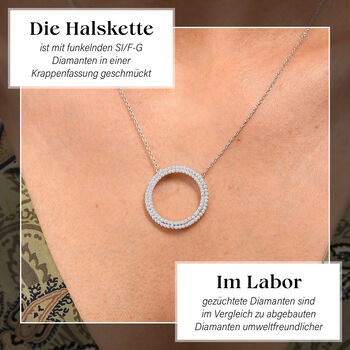 LUXURIANT SI-FG Labor Diamant Halskette, 45 cm - 1 ct.