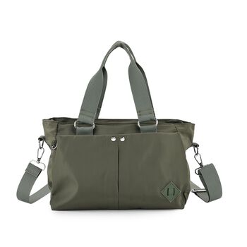 Umh&auml;ngetasche mit mehreren Rei&szlig;verschlussf&auml;chern, abnehmbarem Schulterriemen und Tragegriffen, Gr&ouml;&szlig;e 26x11x20 cm, Olivgr&uuml;n