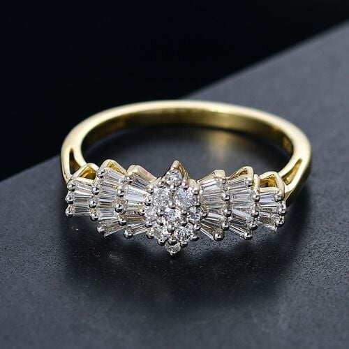 LUXURIANT DIAMOND - Lab Grown Diamant SI-GH Ring 925 Silber 750 Gelbgold Vermeil (Größe 16.00) ca. 0.50 ct image number 2
