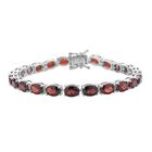 Rotes Granat Armband, ca. 19 cm, 925 Silber rhodiniert ca. 24,55 ct image number 0