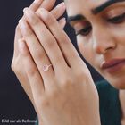 Rosa Diamant Halo Ring in Silber image number 2