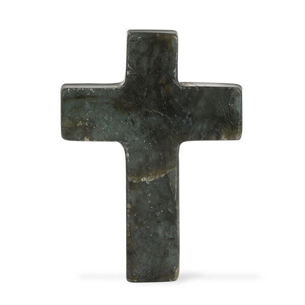 "Livmore  Set of 2 Labrodorite Gemstone Cross  With Bracelet With Cross Charm Size - 3 Inch  Weight - 46 Gm Color- Sky Blue" image number 3