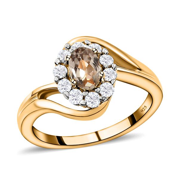 AAA Turkizit und wei&szlig;er Zirkon-Ring - 0,96 ct. image number 5