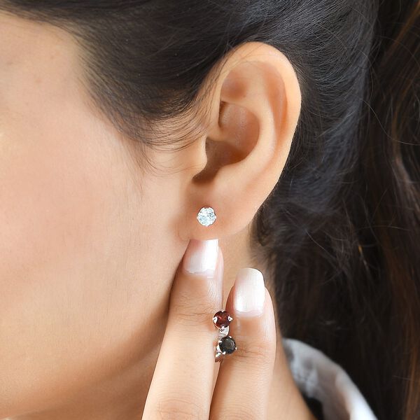 Mehrfarbige Edelstein Ohrringe, 925 Silber ca. 3.38 ct image number 4