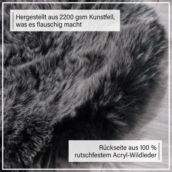 Kunstfell Teppich, Grau image number 7