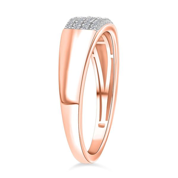 Lab Grown Diamant VS-EF Ring 925 Silber 750 Roségold Vermeil (Größe 19.00) ca. 0,22 ct image number 4