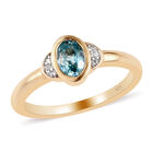 Kambodschanischer blauer Zirkon Ring 925 Silber vergoldet  ca. 0,77 ct image number 3