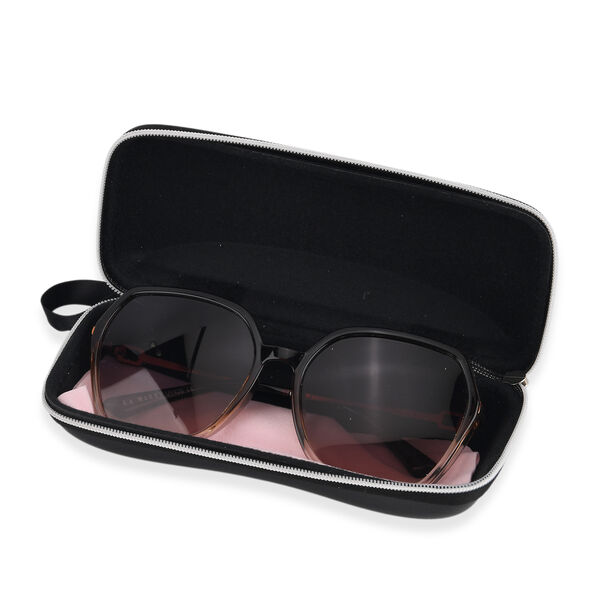 LA MAREY Sonnenbrille UV400 mit polarisierten Gl&auml;sern leichter Rahmen 14,5 x 15 cm Graubraun image number 7