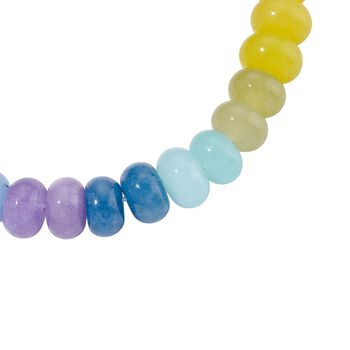 Mehrfarbiges Quarzit  17+5cm Armband - 80 ct.