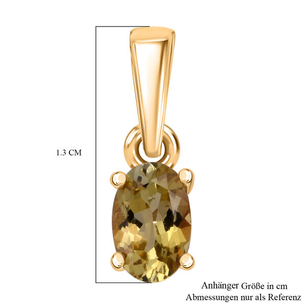 D'Joy Nat&uuml;rlicher goldener Tansanit Anh&auml;nger 925 Silber vergoldet ca. 0,48 ct. image number 5