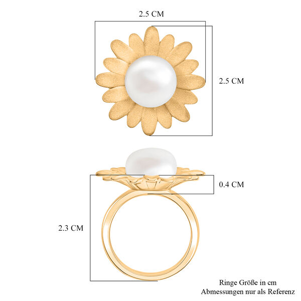 EVER TRUE Süßwasser Perle (10.5-11 mm) Ring Nickelfreies Messing (Größe 21.00) 6.96 ct image number 7
