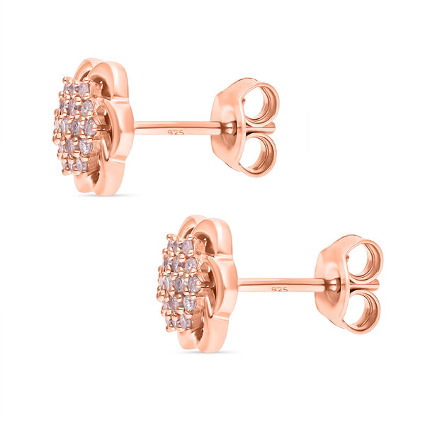 Natürliche rosa Diamant-Ohrringe - 0,25 ct. image number 4