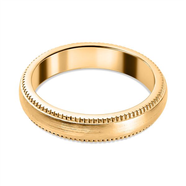 Klassischer Bandring, 925 Silber 750 Gelbgold Vermeil, (Größe 17.00) ca. 4,73g image number 6